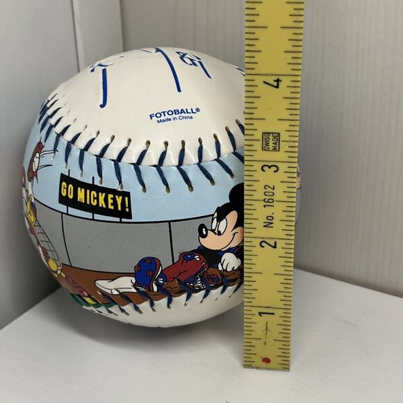 Vintage Disney Baseball Ball Fotoball Mickey Mouse Donald Duck - Picture 8 of 8